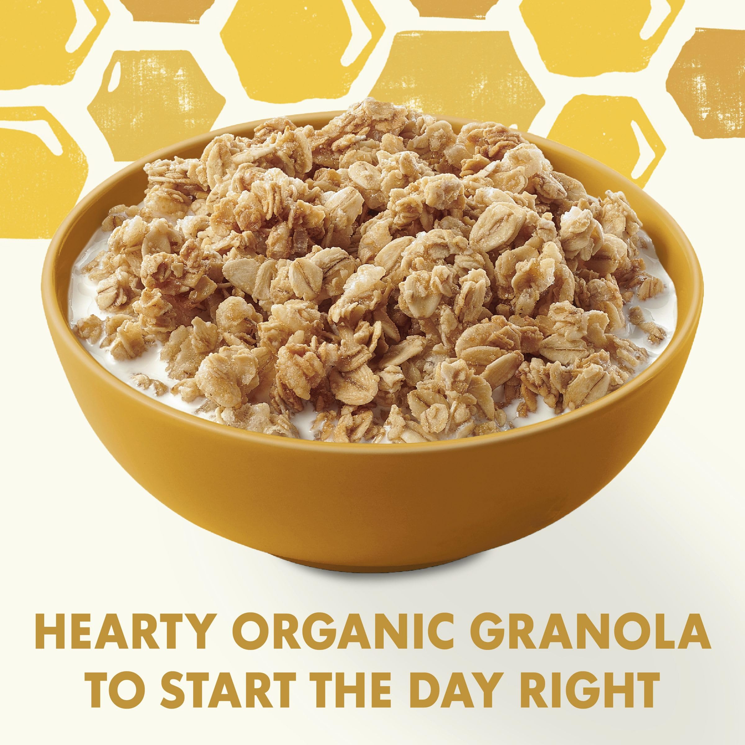 Close-up of Cascadian Farm granola with oats and honey