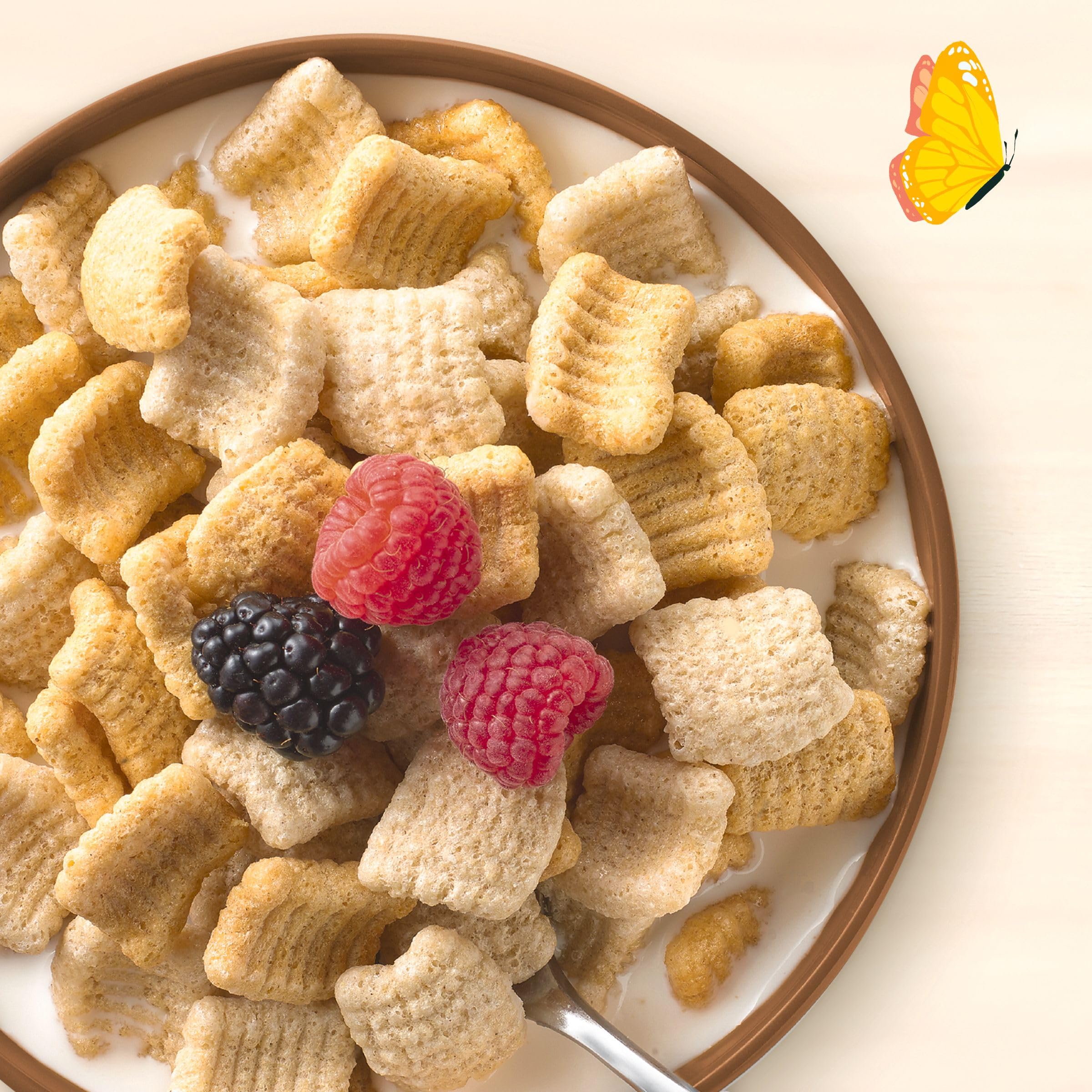 Closeup of Cascadian Farm Honey Vanilla Crunch showing its crisp texture.