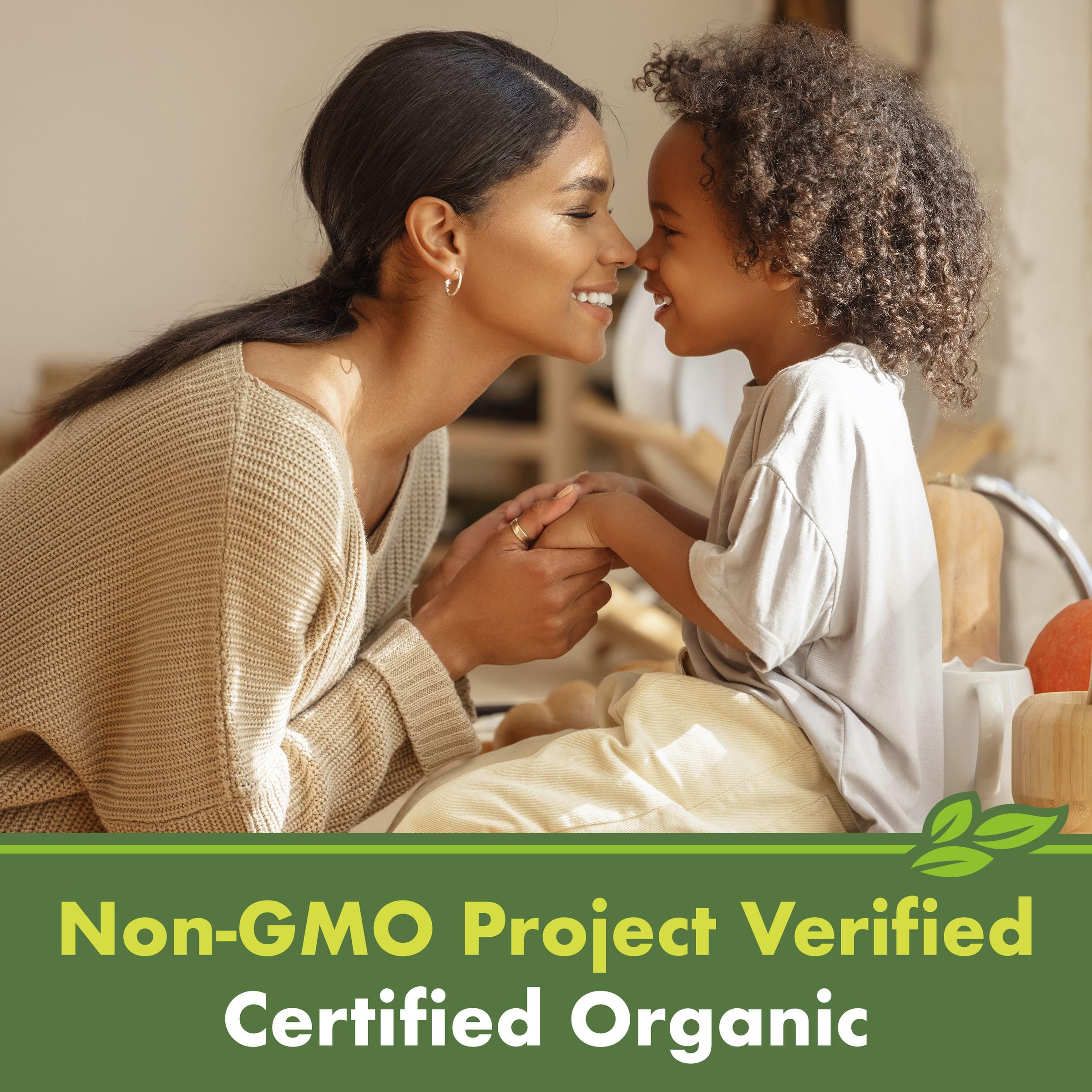 USDA Organic and Non-GMO certification seals on Cascadian Farm packaging