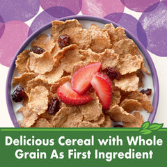 Cascadian Farm Organic Raisin Bran raisins closeup reveals plump, natural sweetness