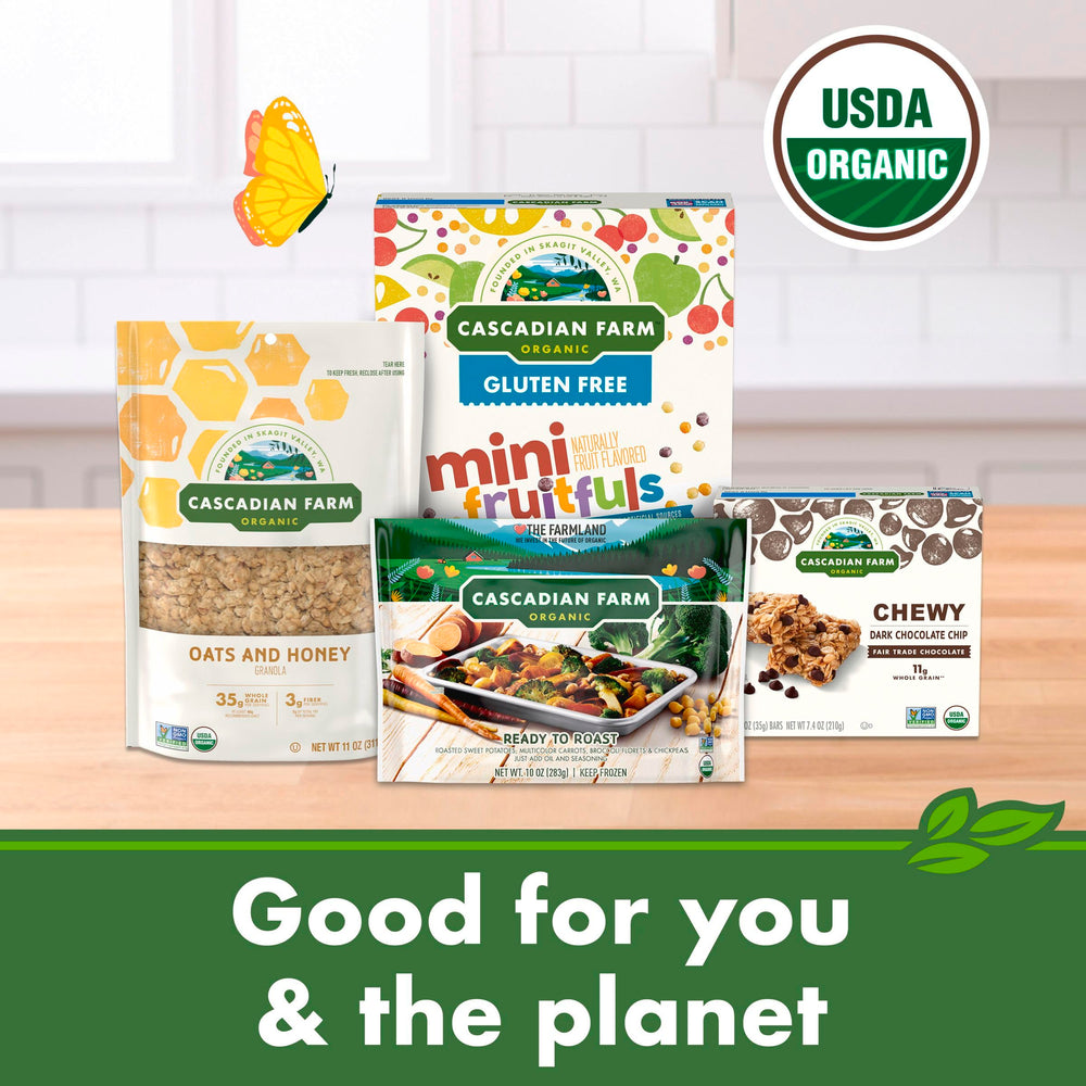 Visible whole grains in Fruitful O's provide a nourishing breakfast base