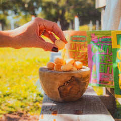 Cassavida Crunchy Cheese Bites cassava-based ingredients emphasize grain-free snacking.