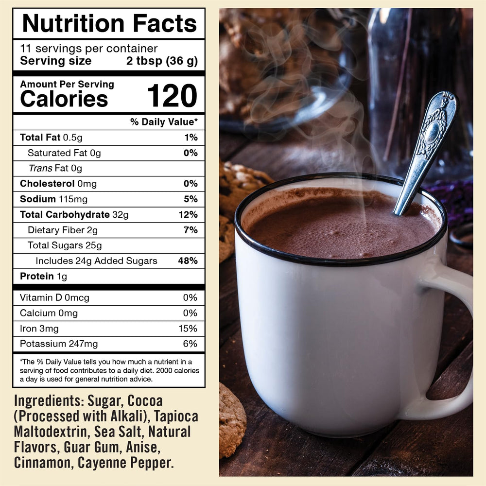 Castle Kitchen hot chocolate cup steaming for a comforting treat