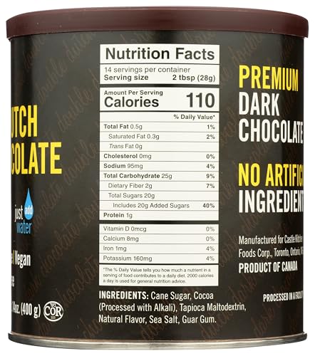 Castle Kitchen hot cocoa poured into mug, easy dairy-free indulgence.