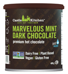 Castle Kitchen Marvelous Mint hot cocoa mix, dairy-free and vegan.