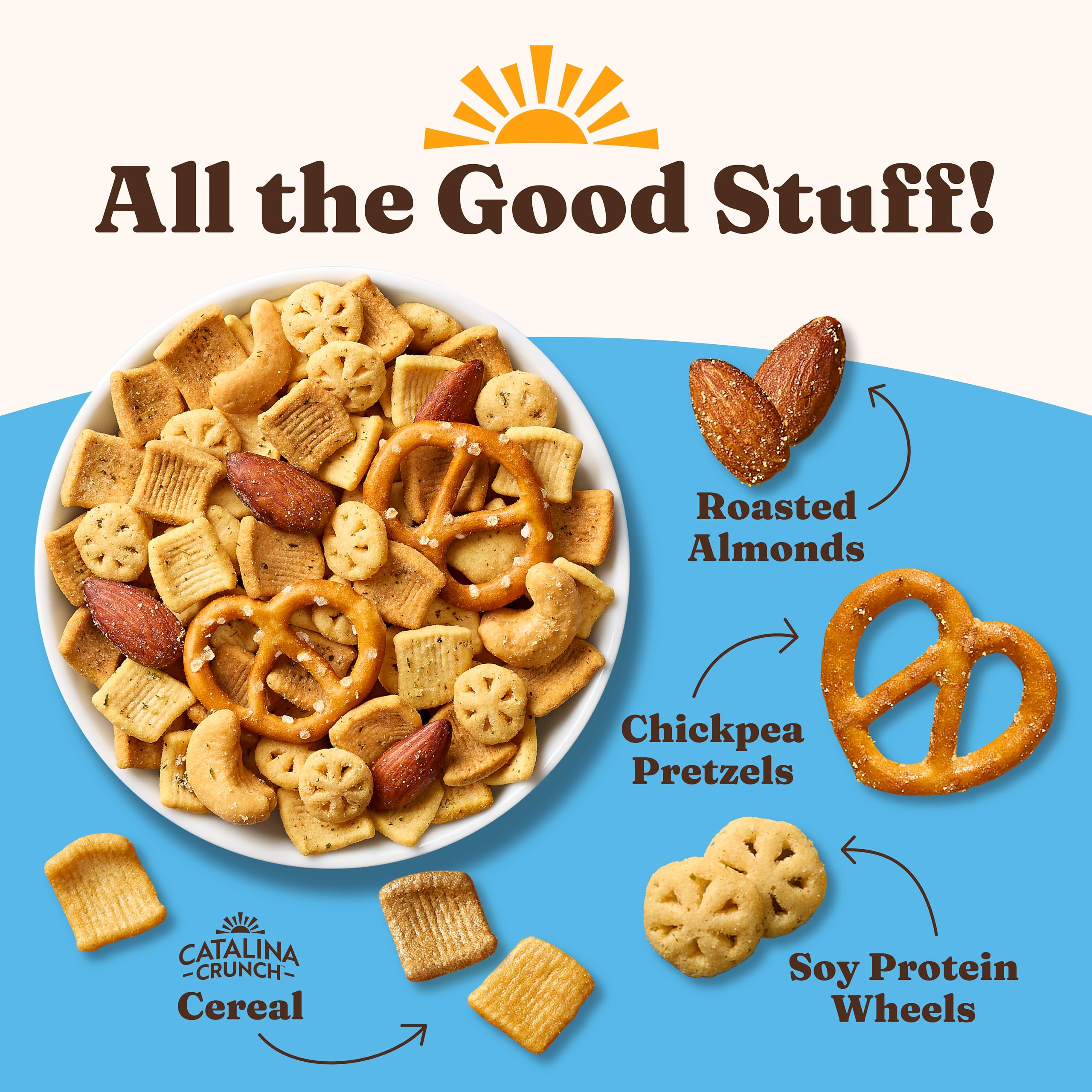 Catalina Crunch almonds, heart-healthy fats and fiber boost for snacking.