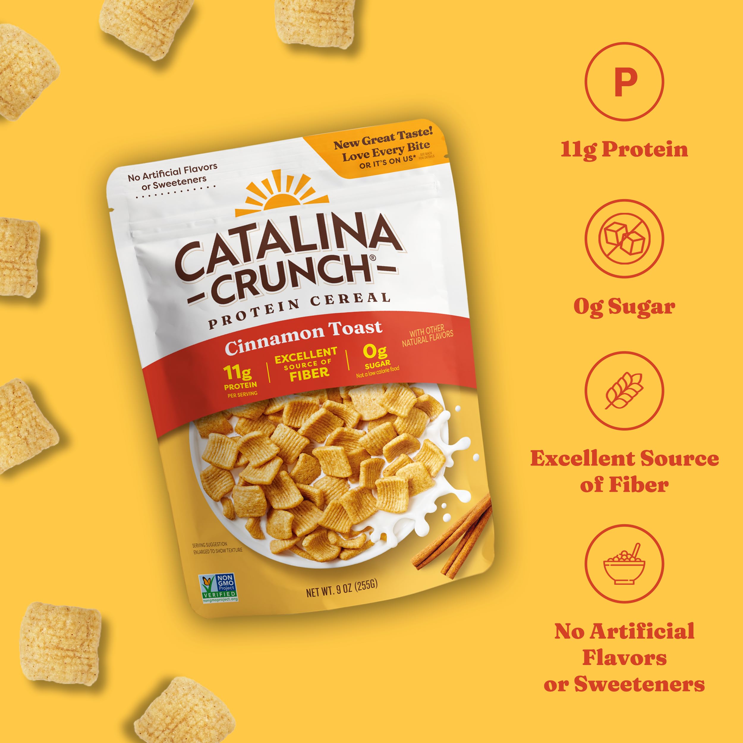 Catalina Crunch chocolate peanut butter cereal with spoonful for savor.