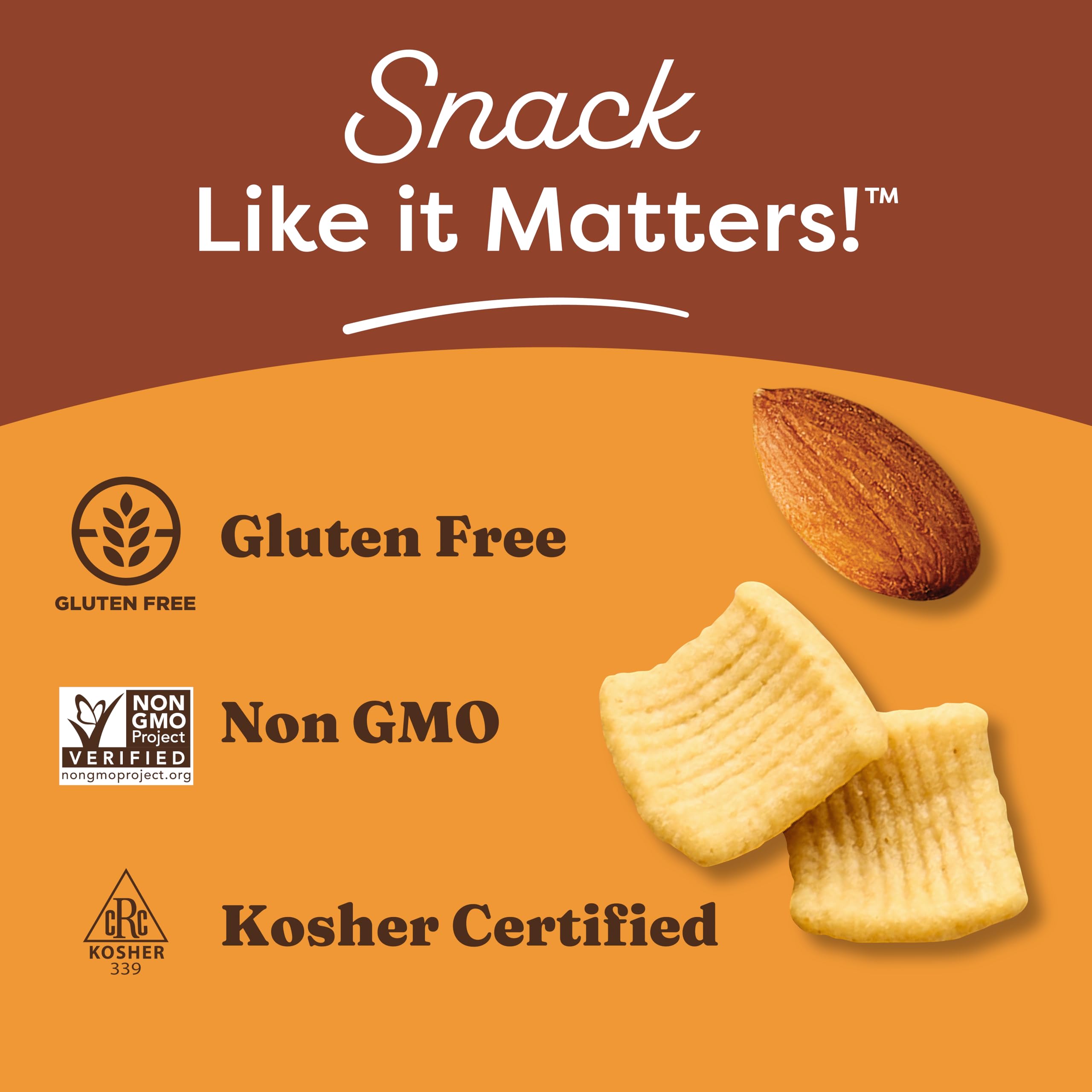 Catalina Crunch gluten-free badge emphasizes non-GMO and kosher attributes.