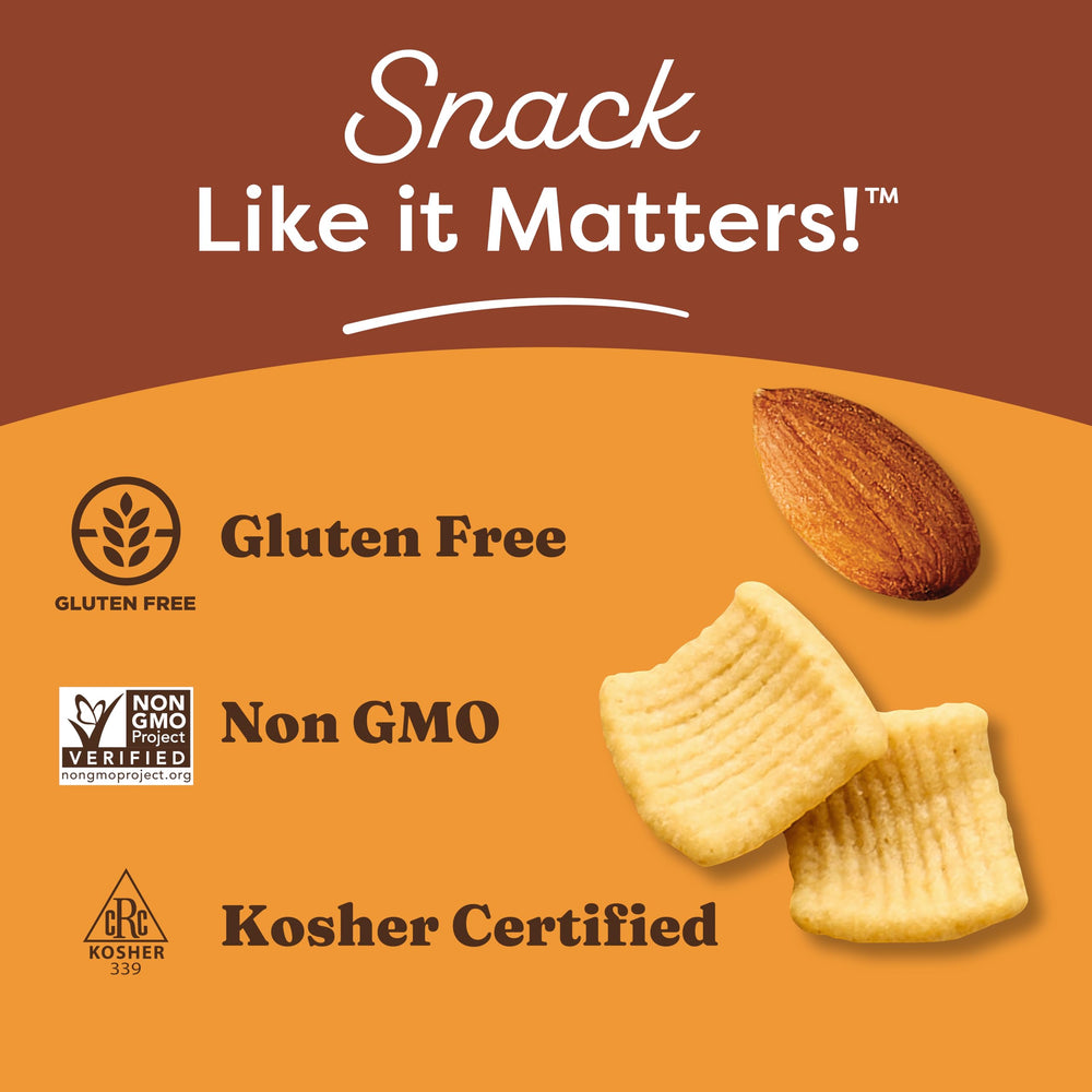 Catalina Crunch gluten-free badge emphasizes non-GMO and kosher attributes.