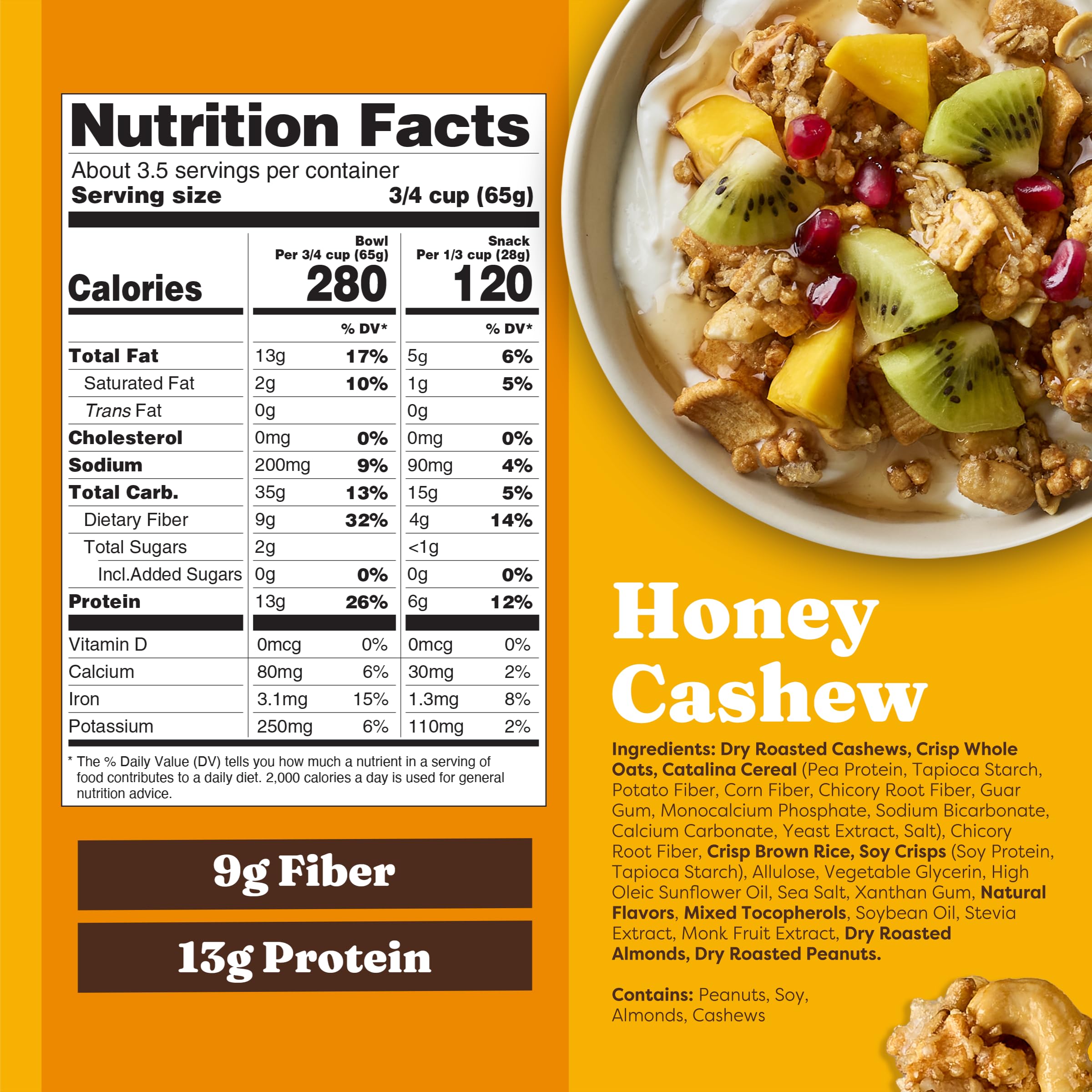Catalina Crunch granola bowl with yogurt illustrating a fiber-rich morning meal