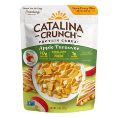 Catalina Crunch Apple Turnover cereal in a bowl, high-protein breakfast option.