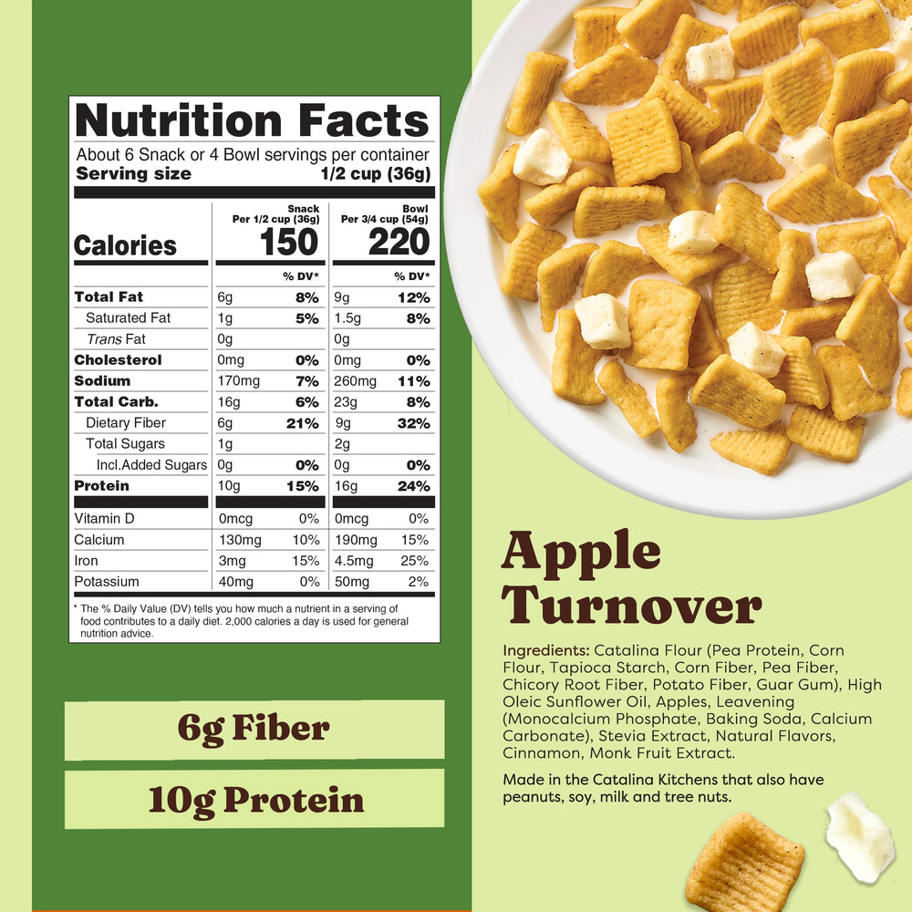 Catalina Crunch cereal being poured with milk, ideal for quick mornings.