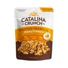 Catalina Crunch protein granola honey cashew packshot highlights a protein-packed breakfast option