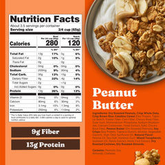 Pouring Catalina Crunch Protein Granola into a bowl for a protein-packed morning.