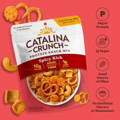 Catalina Crunch snack-portion image emphasizes fiber-rich, satisfying bite