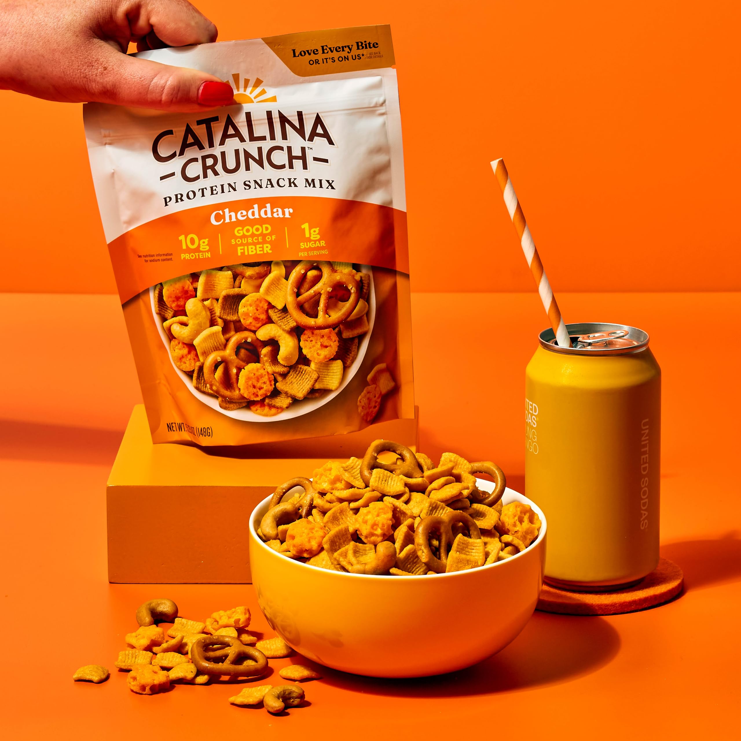 Catalina Crunch resealable bag on the go supports convenient snacking