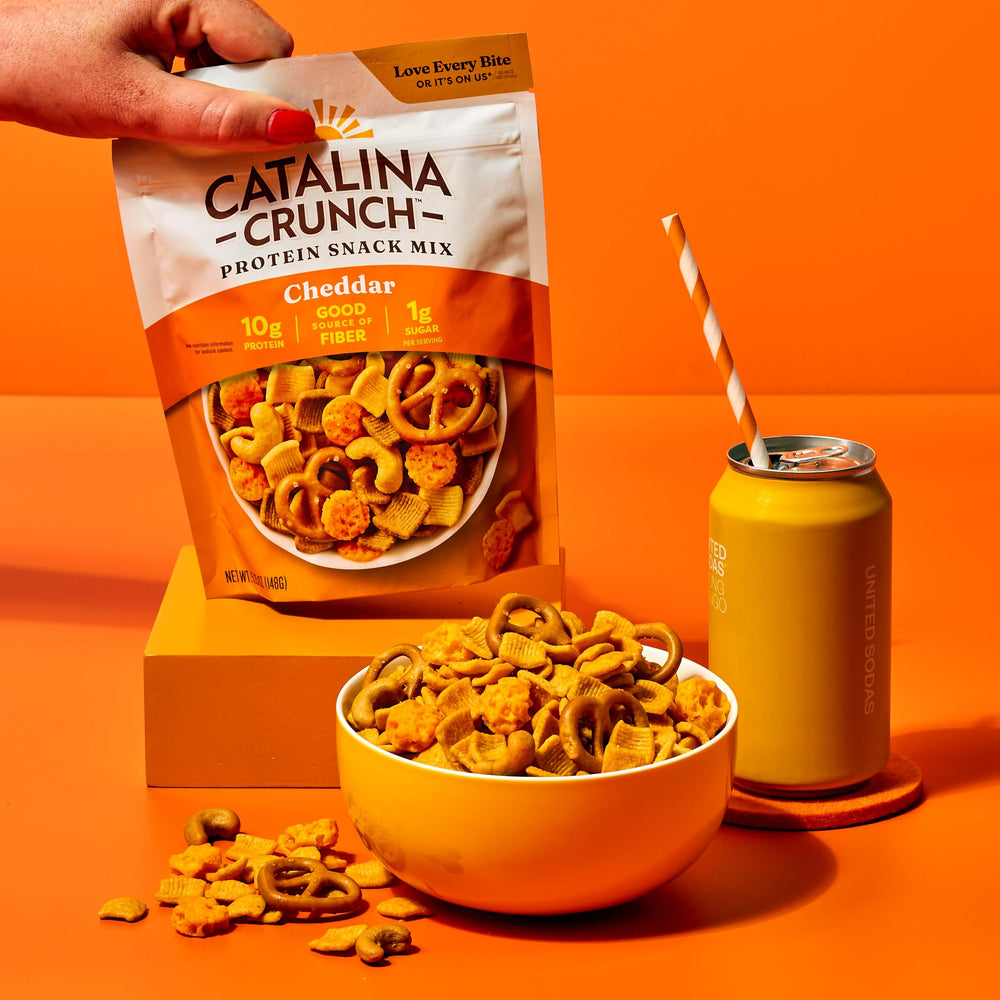 Catalina Crunch resealable bag on the go supports convenient snacking