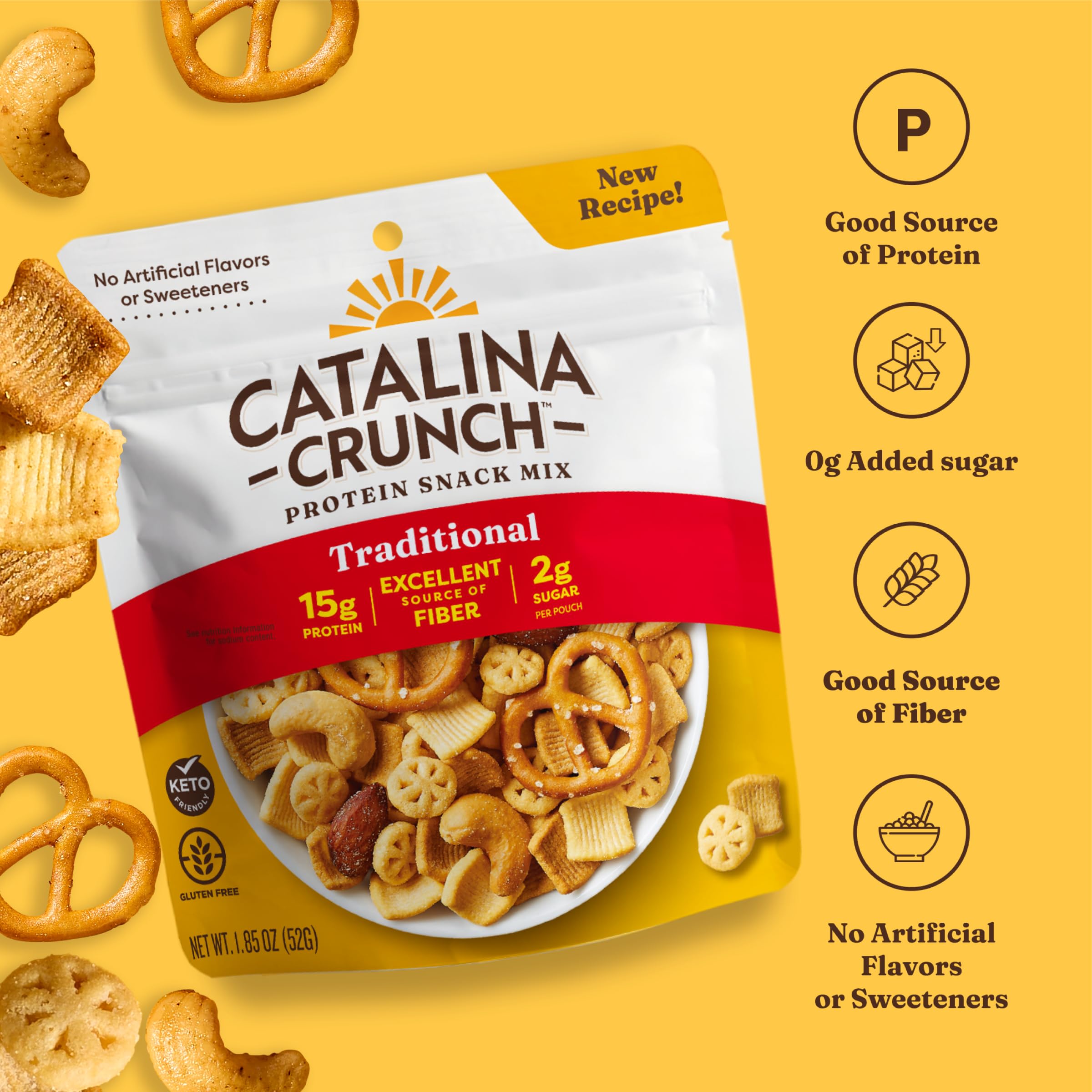 Catalina Crunch resealable bag keeps snack fresh for travel