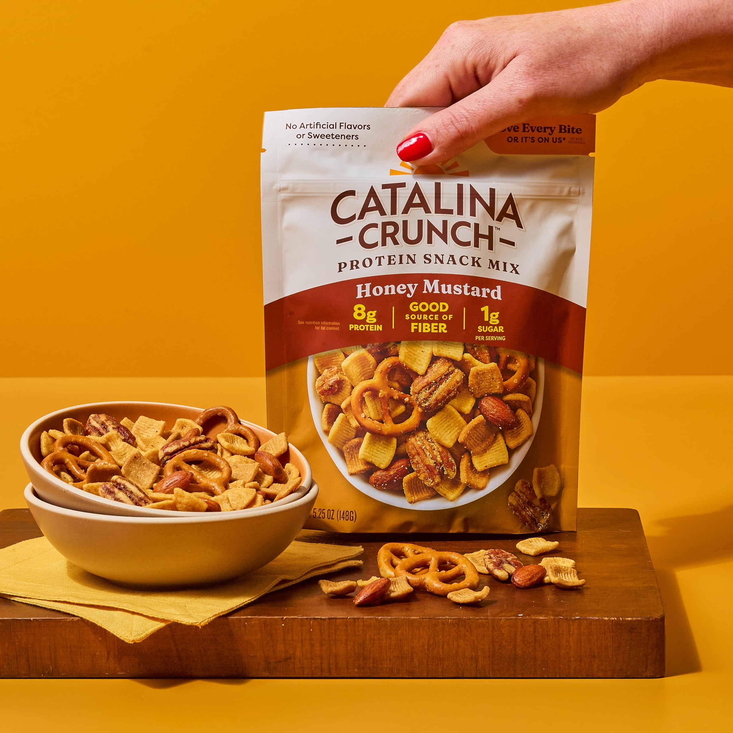 Catalina Crunch serving-size portion shot for mindful snacking
