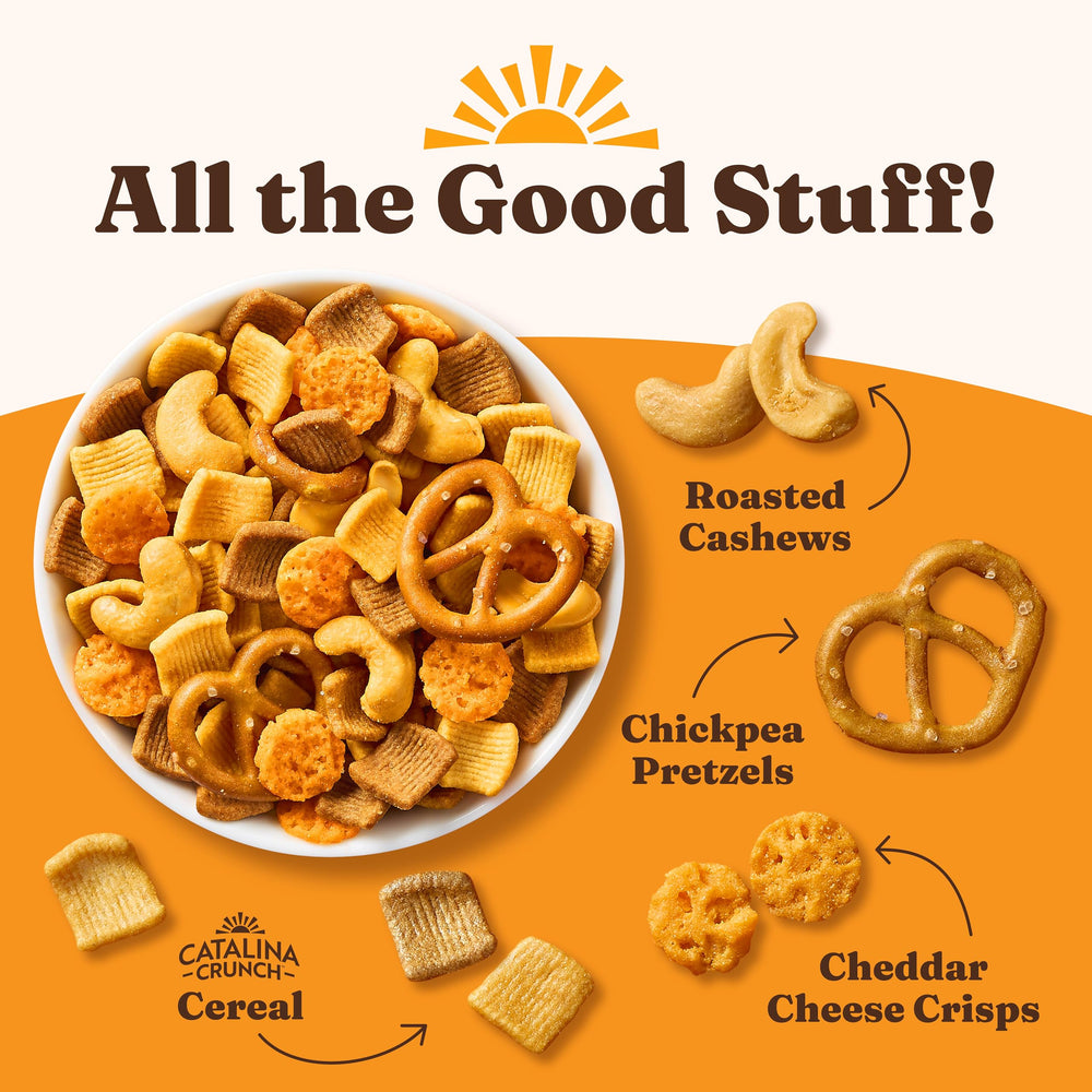 Catalina Crunch Snack Mix in a serving bowl ready to share