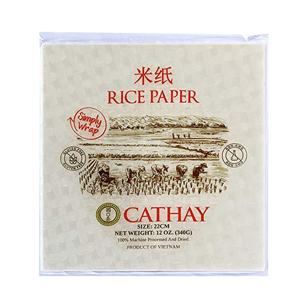 Cathay fresh spring roll wrappers 30 sheets, ideal base for quick, fresh rolls.