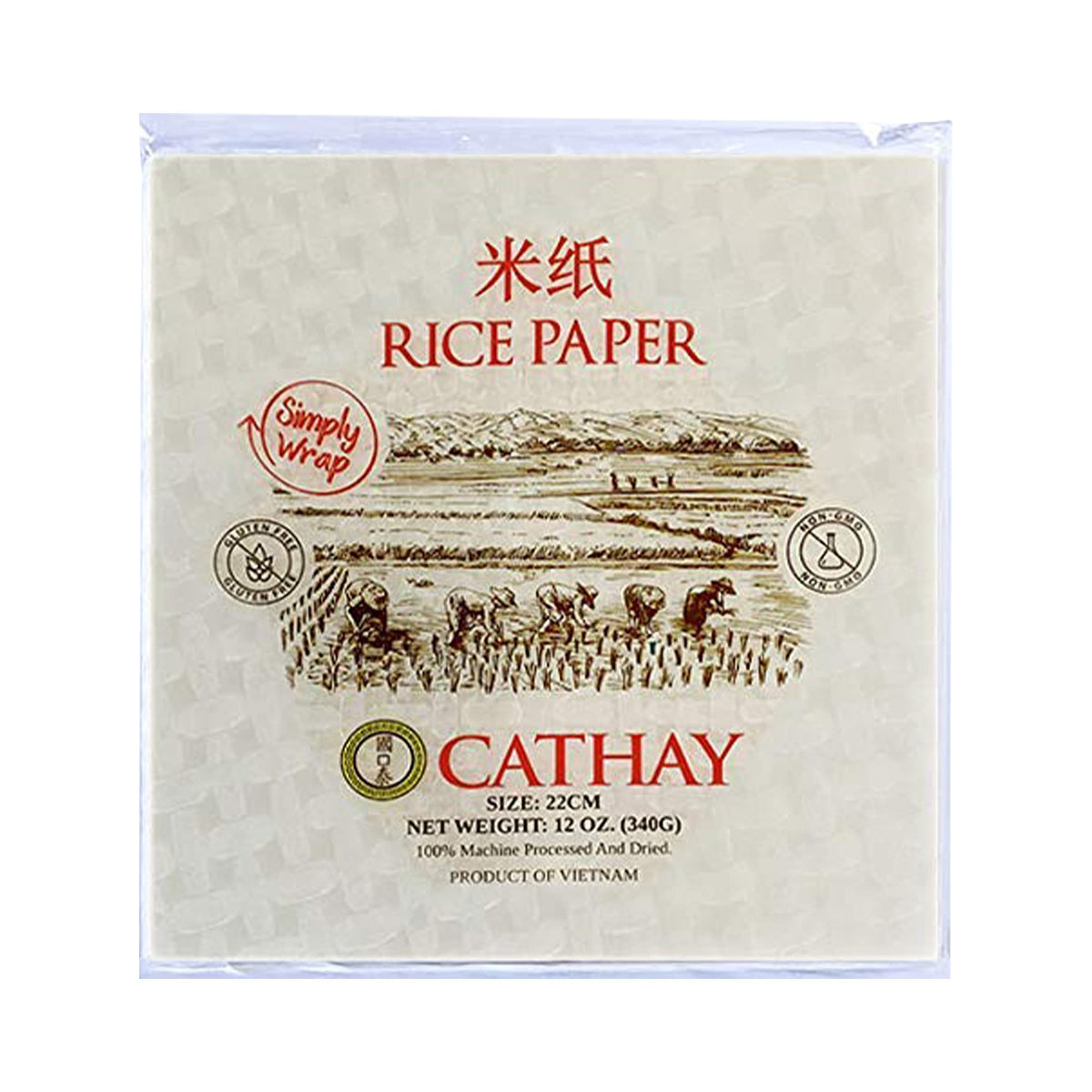 Cathay fresh spring roll wrappers 30 sheets, ideal base for quick, fresh rolls.