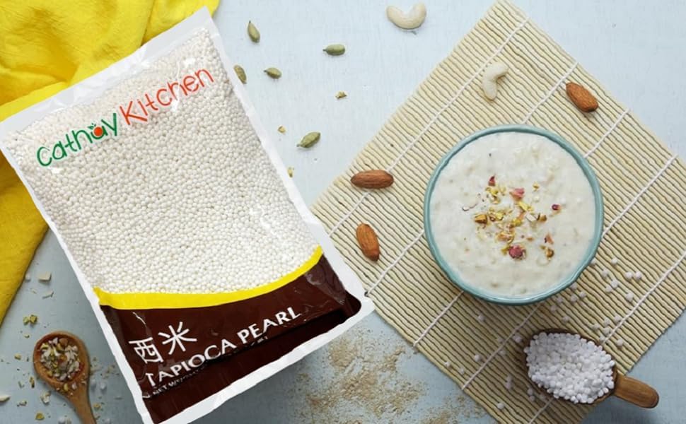 CATHAY KITCHEN sago pearls boil evenly for consistent creamy puddings.