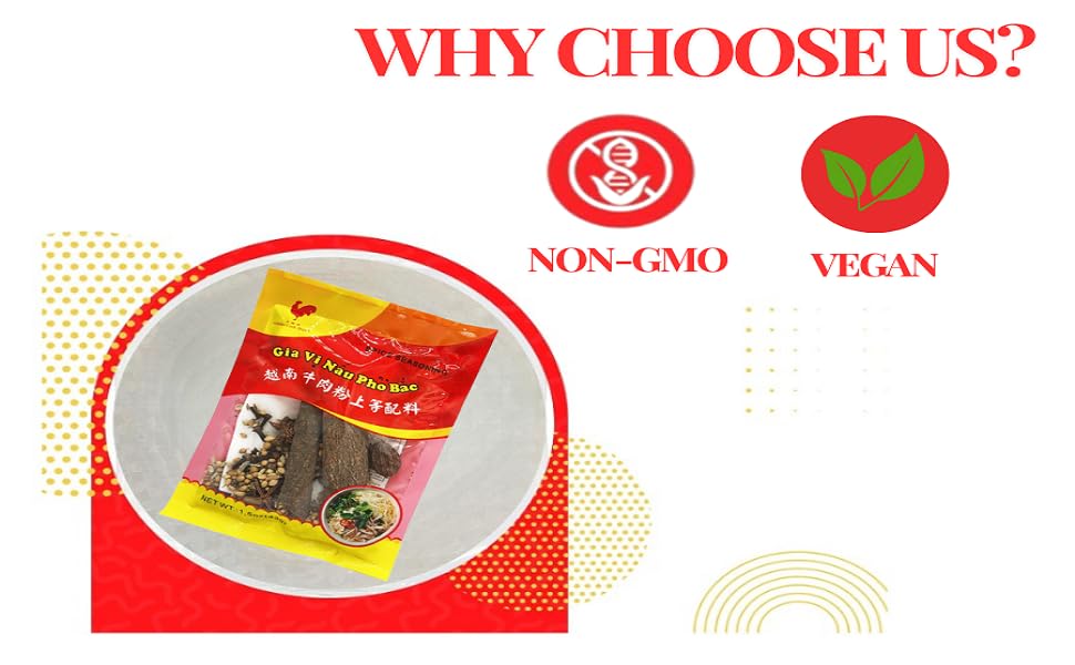 Cathay Pho Bac Spice ingredients like cinnamon and star anise create depth of flavor.