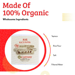 Cathay rice paper soak step, easy rehydration for smooth wrapping.