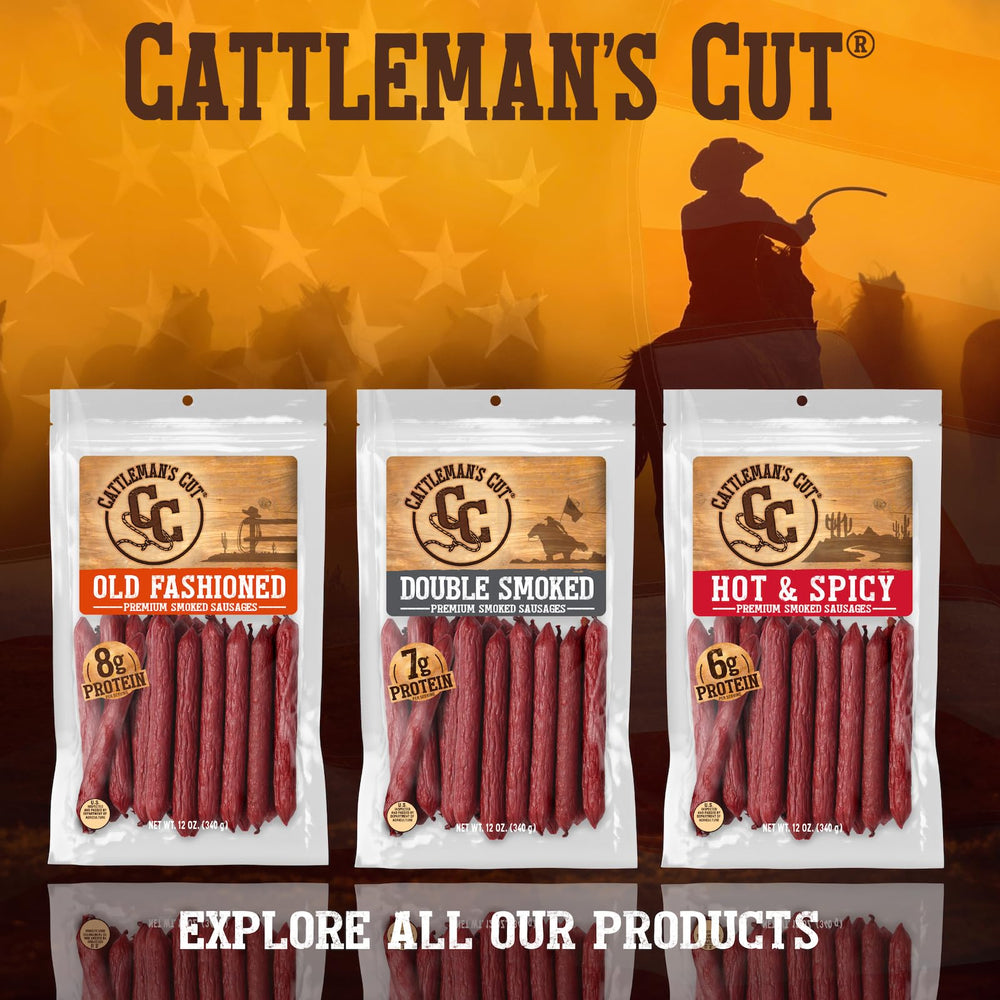 Big bag display of Cattleman's Cut sausages ideal for sharing
