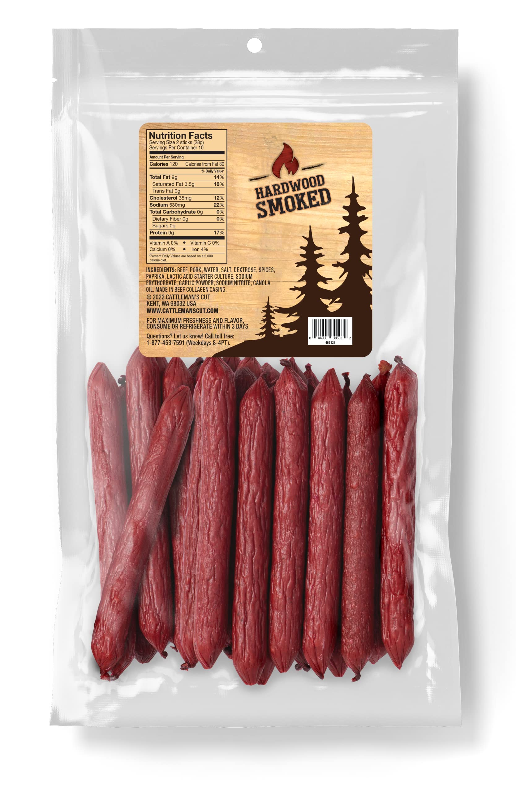 Close-up of resealable pouch keeping sausages fresh for portability