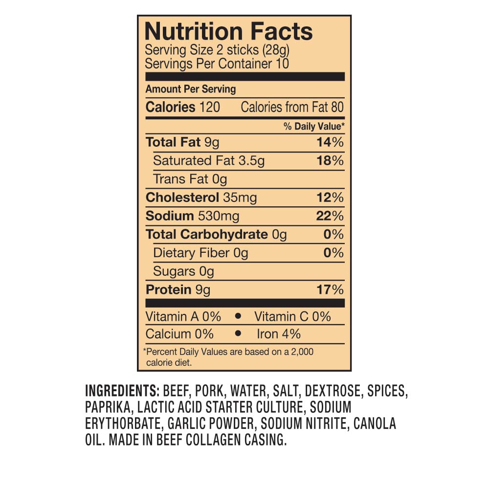 Cattleman's Cut Hunter's Sausage smoked slices ideal for trail snacking