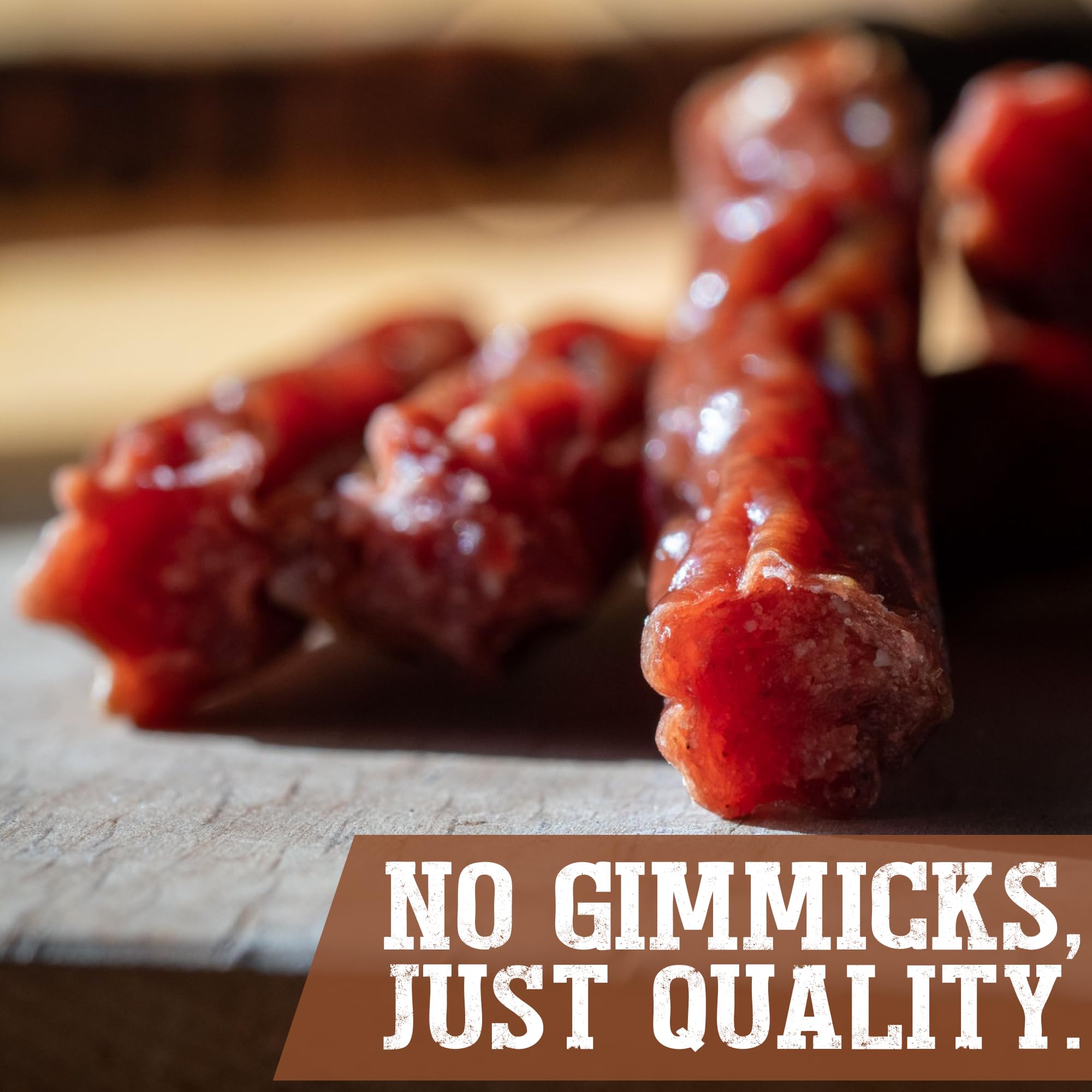 USA-made Yellowstone by Cattleman’s Cut Wagyu sticks emphasize quality.