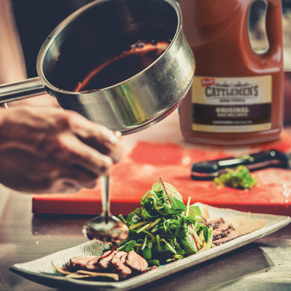 Chefs adding spices to Cattlemen's Base to customize sauces