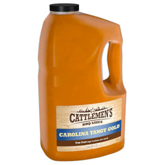Cattlemen’s Carolina Tangy Gold label highlights premium ingredients and no HFCS.