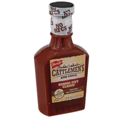 Cattlemen's Kansas City Classic BBQ Sauce bottle front showing smoky, versatile flavor for grilled favorites.
