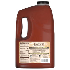 Cattlemen's Smoky Base label close-up highlights premium ingredients for consistent flavor