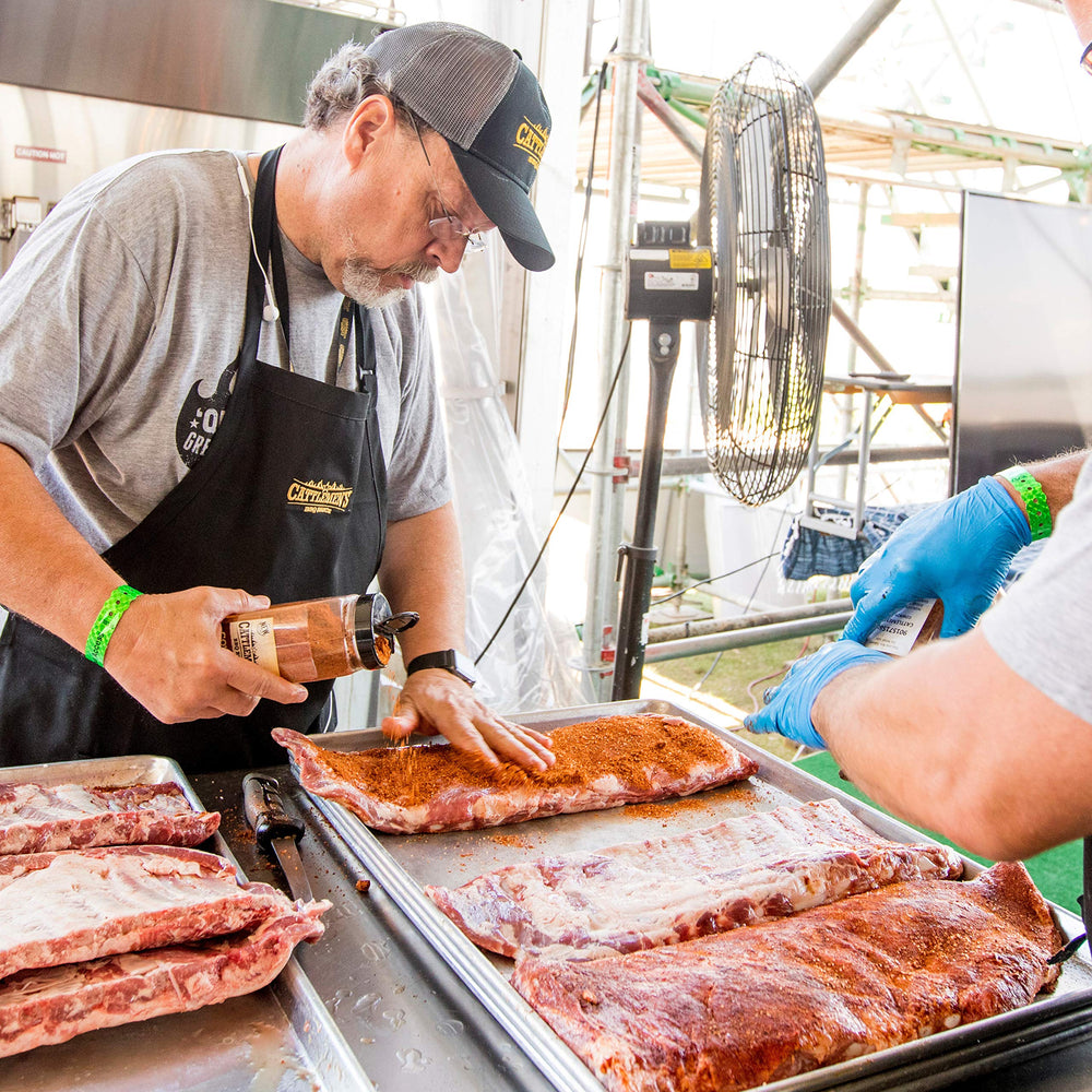 Cattlemen's Cowboy Rub sprinkled on vegetables for savory sides