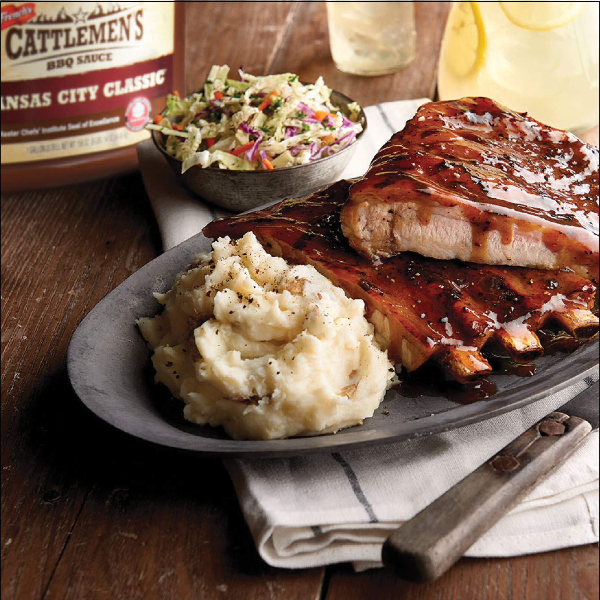 Cattlemen's Kansas City Classic BBQ Sauce on ribs for savory, crowd-pleasing flavor.