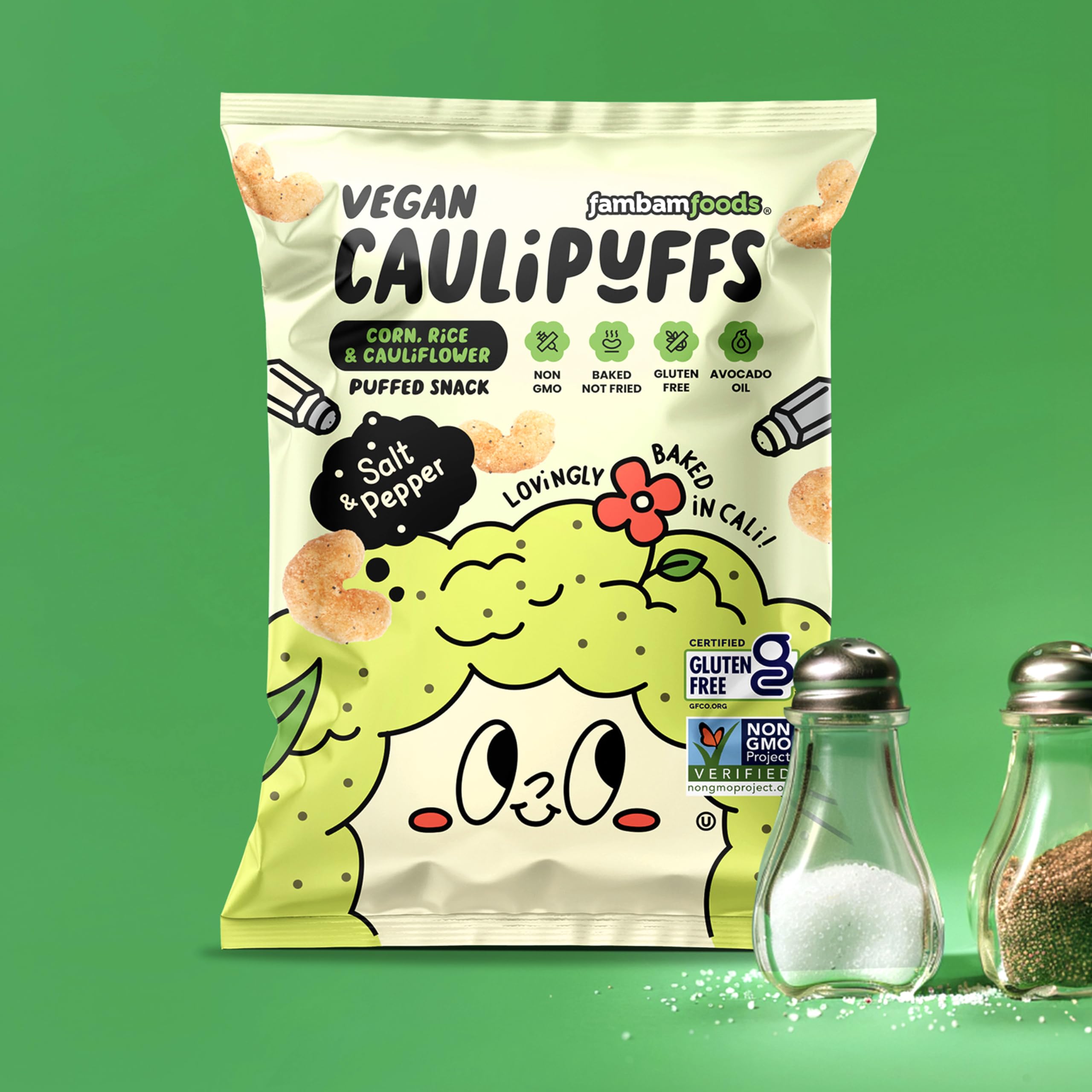 CauliPuffs bag contents ready-to-grab portions promote on-the-go snacking.