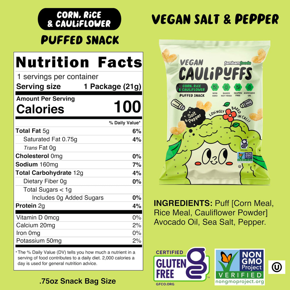 CauliPuffs puffs close-up shows airy texture perfect for satisfying crunch without heaviness.