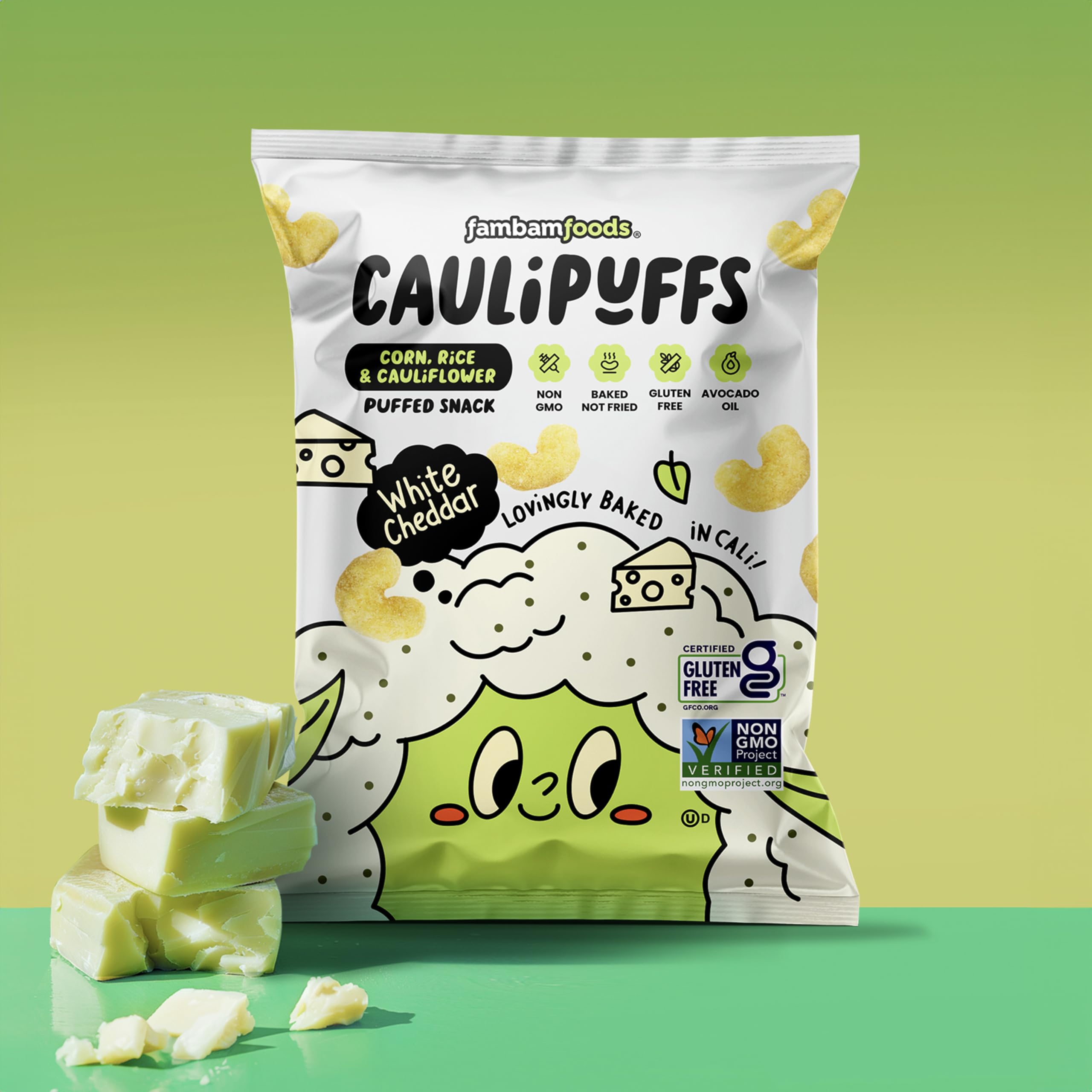 Kids snacking on Caulipuffs White Cheddar creates family-friendly crunch moments.