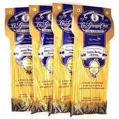 Cav Giuseppe Cocco Spaghetti Artisan Pasta in a 4-pack, ideal for weeknight Italian dinners.