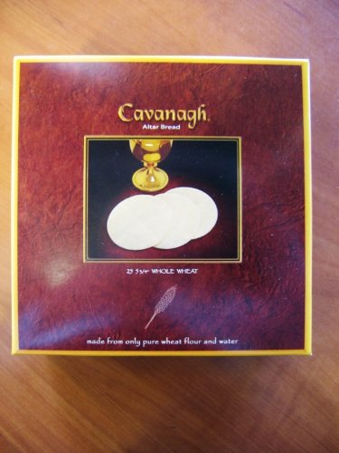 Cavanagh Extra Large Altar Bread 5-3-4 inch whole wheat, ideal for ceremonial use.