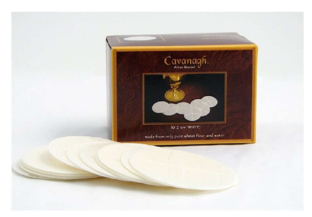 Cavanagh Priest Altar Bread cross design white wafer for liturgical use in Mass