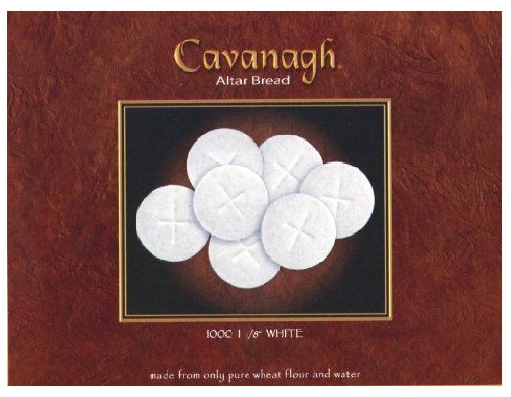 Cavanagh White Altar wafer with cross design, ideal for altar service during Communion
