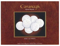 Cavanagh White Altar wafer with cross design, ideal for altar service during Communion