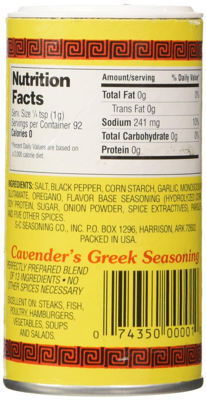 Close-up of Cavender's Greek Seasoning blend with herbs and spices