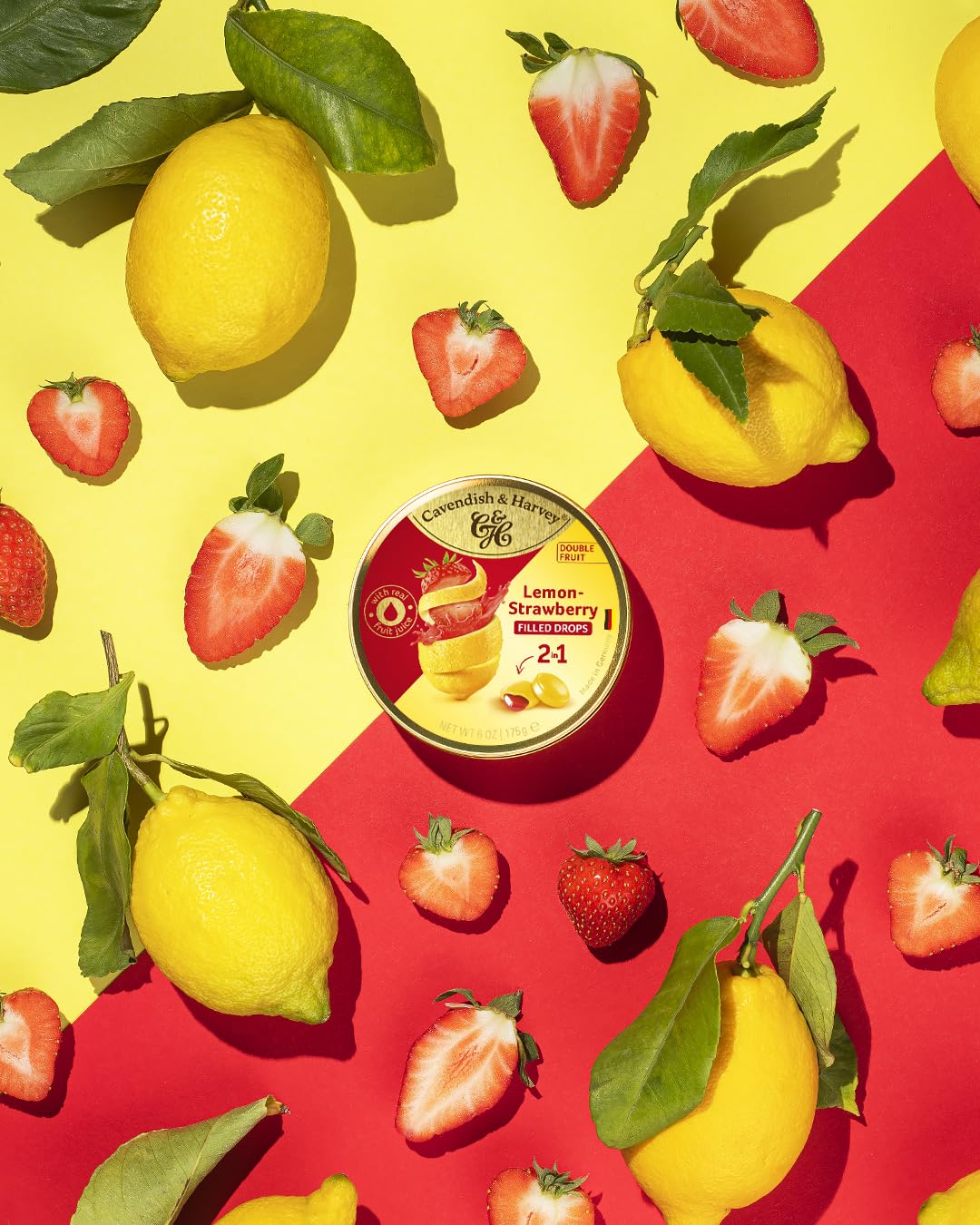Cavendish & Harvey gold tin packaging preserves freshness and elevates gifting.