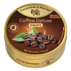 Cavendish & Harvey Kaffee Drops 200g jar shows premium aroma ideal for gifting